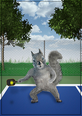 Pickleball Squirrel