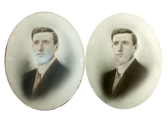 Photo Restoration before and after