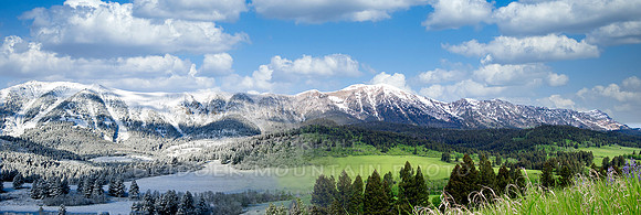 Bridgers Winter to Summer Panorama