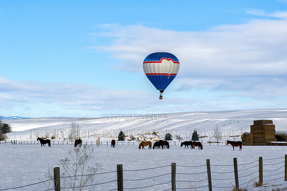 Hot Air Balloon over Bozeman