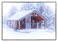 Blizzard at the Mountain Cabin