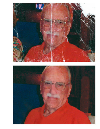 Hurricane Katrina photo restoration before and after