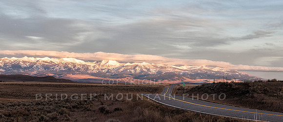 Crazy Mountains Sunset Pano
