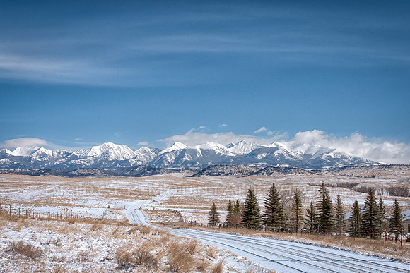 Crazy Mountain Range in winter